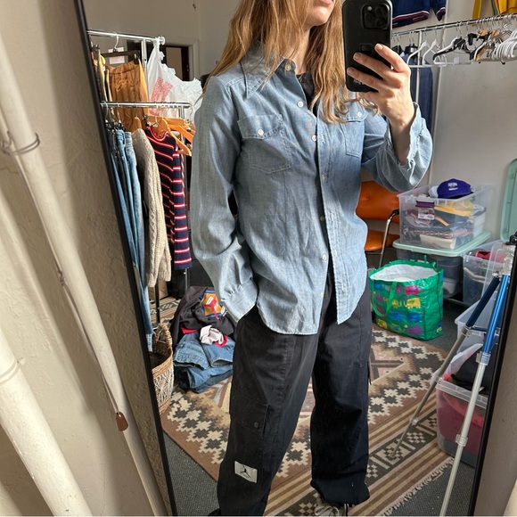 VINTAGE Denim Button Up - Picture 6 of 6